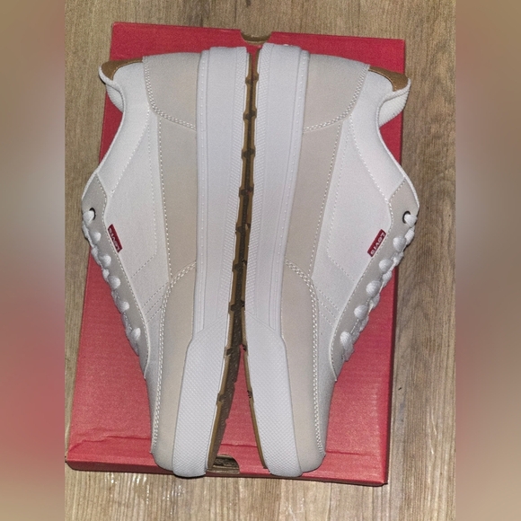 Levi’s Aden White Natural Canvas Sneakers Men’s 11 | NIB - Picture 12 of 14